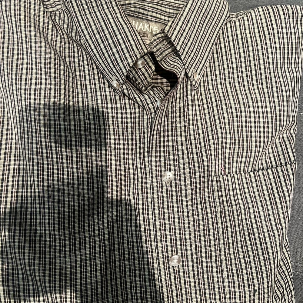 Marks & Spencer Black and White Striped Shirt